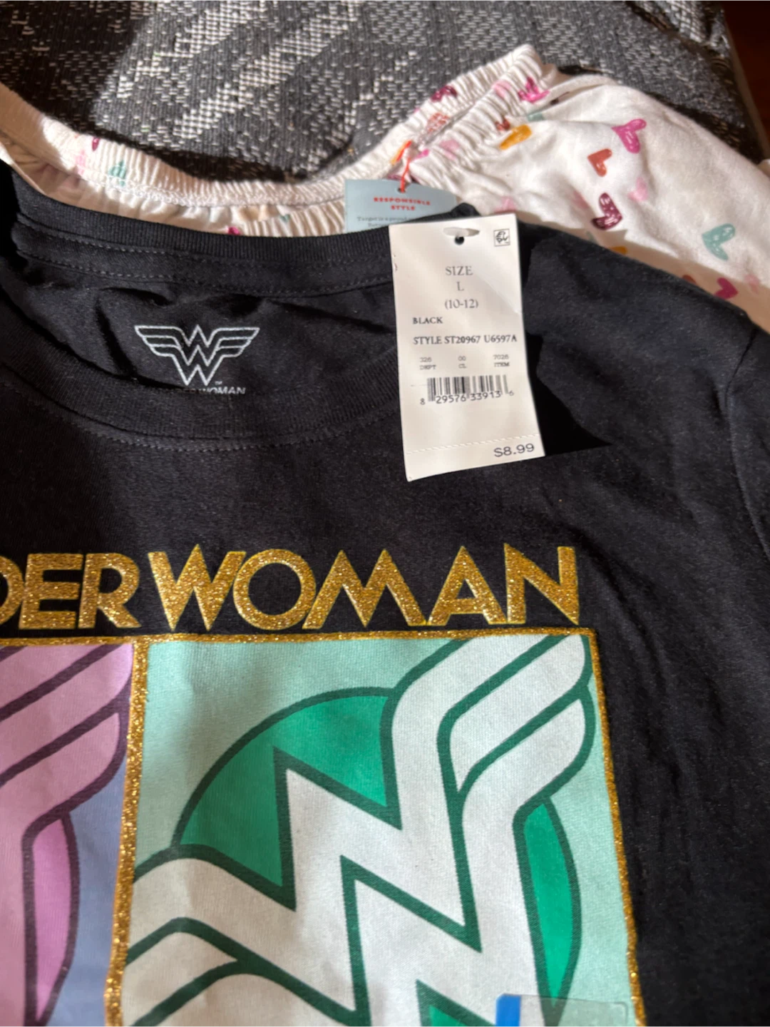 Lot of 3 Girls Graphic T-Shirts Size L (10-12) - photo 2