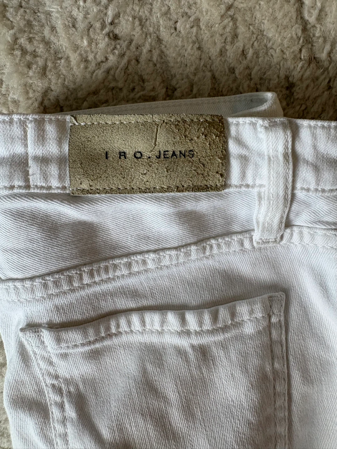 $275 DESIGNER IRO Jeans for $30! White Distressed Denim Size 25 - photo 3