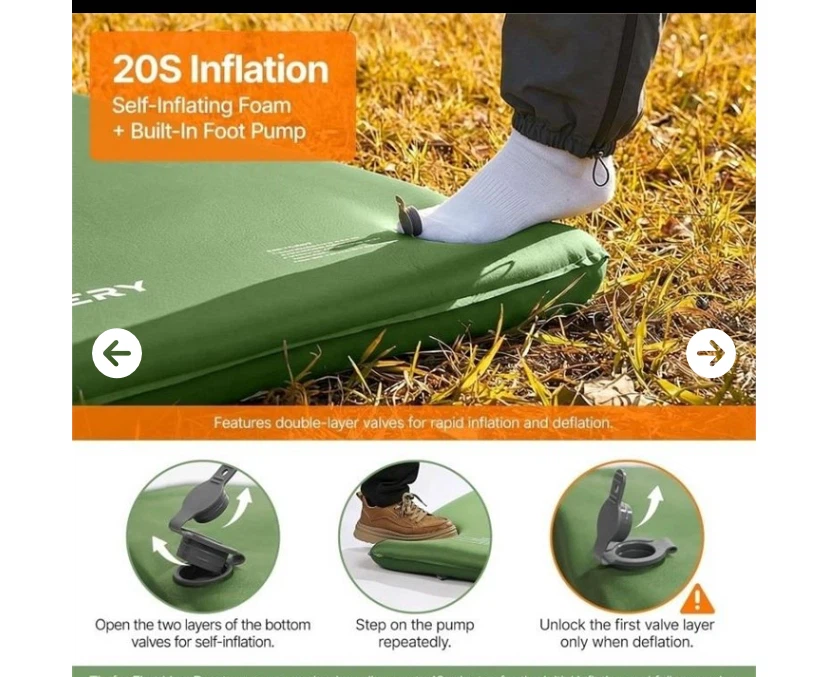 New ORGERY Self-Inflating Camping Sleeping Pad - photo 2