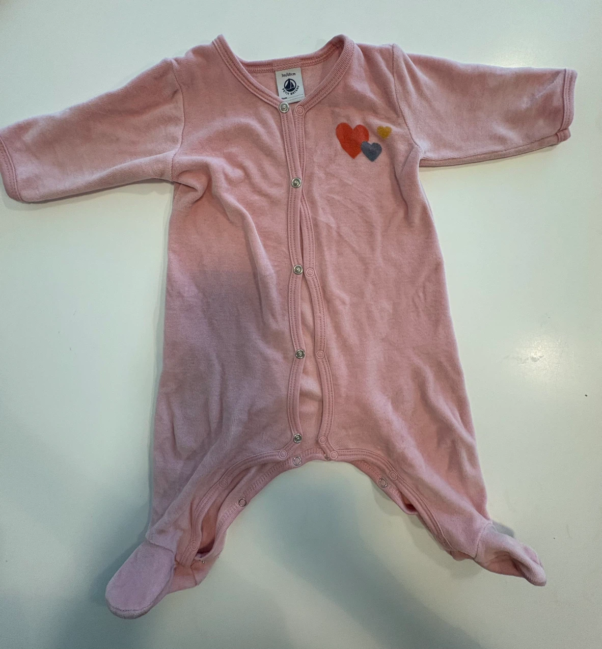 Petit Bateau Pink Baby Onesie
