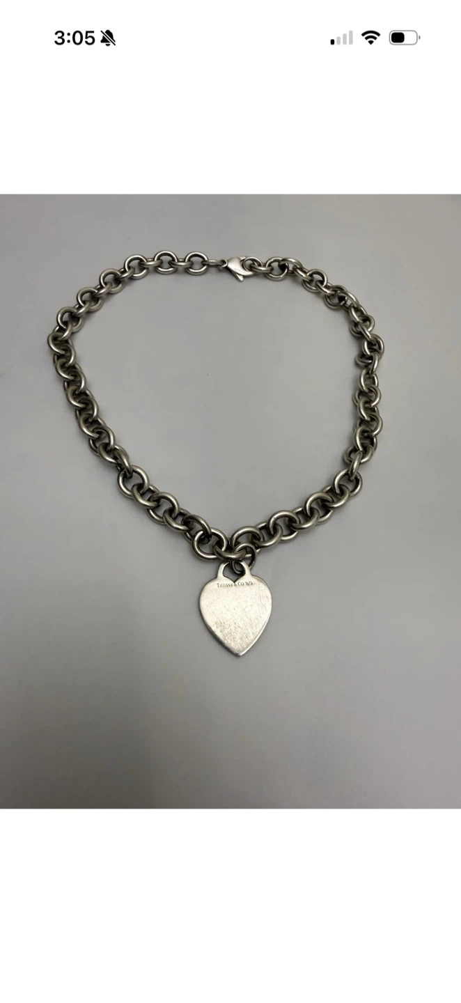 Tiffany & Co. Sterling Silver Heart Tag Necklace