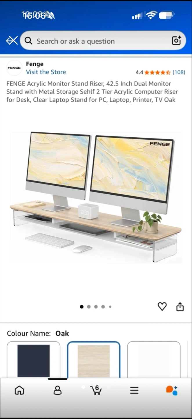 42.5 inch Dual Monitor Stand Riser