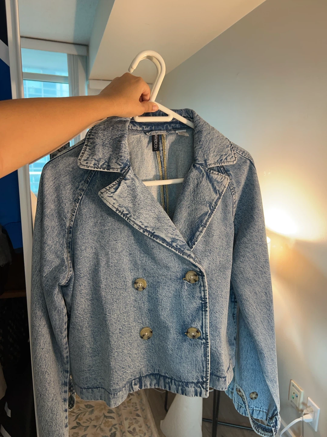 H&M cropped denim jacket