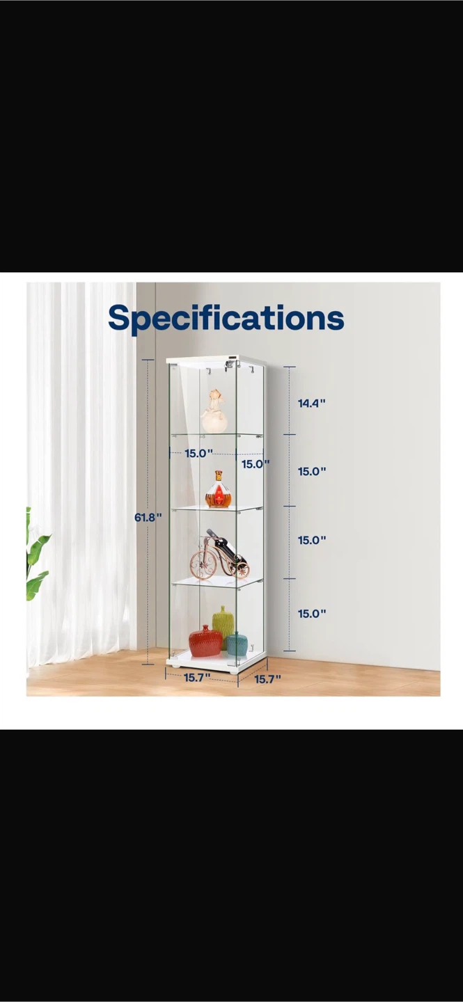 VIVOHOME Glass Display Cabinet - photo 5
