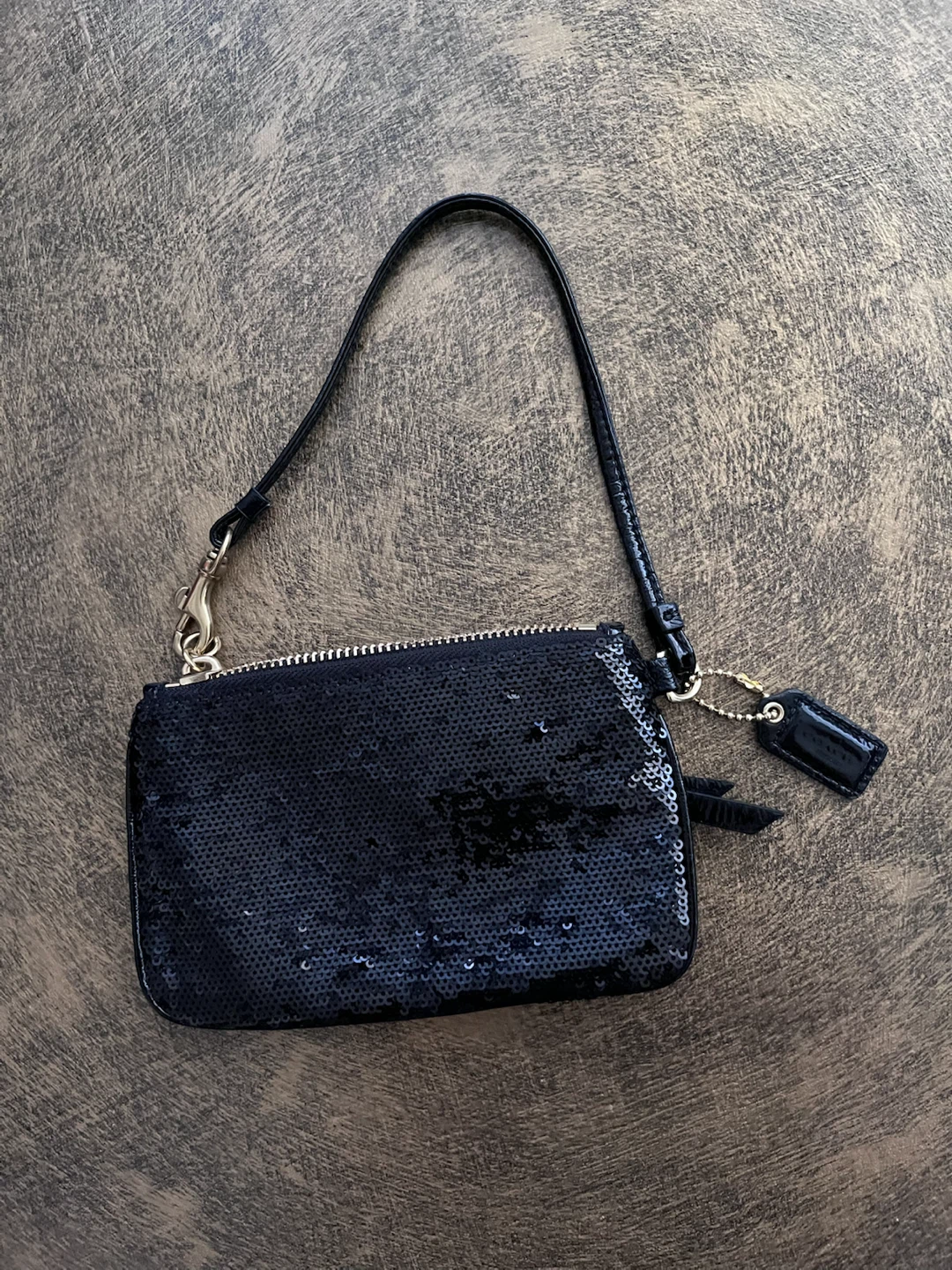 Coach Black Sequin Wristlet - photo 3