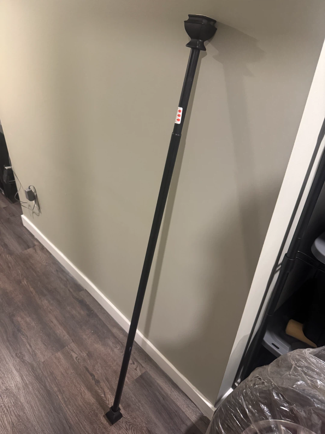 Adjustable Black Tension Curtain Rod