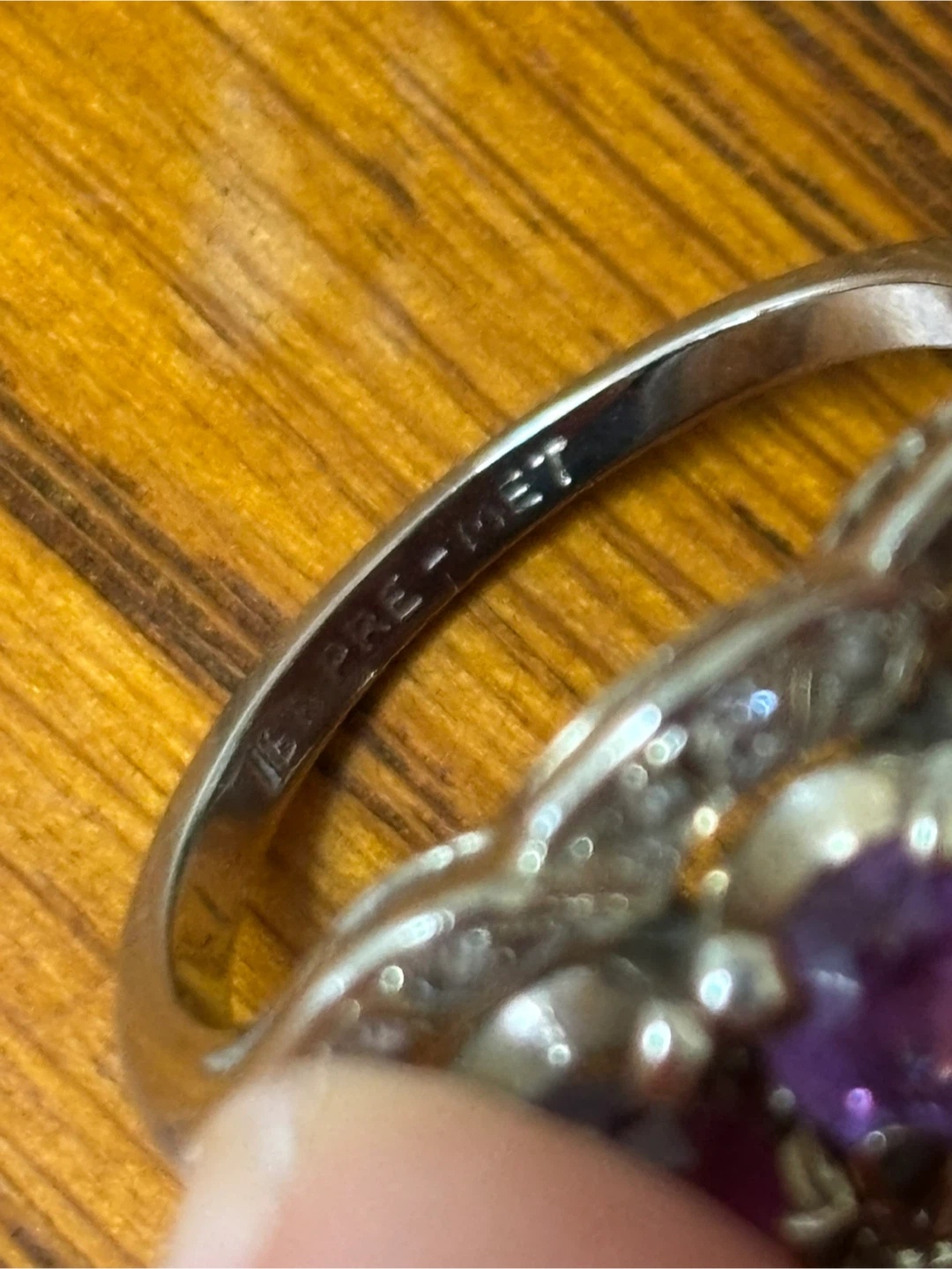 18k white gold ring size 8 - photo 4