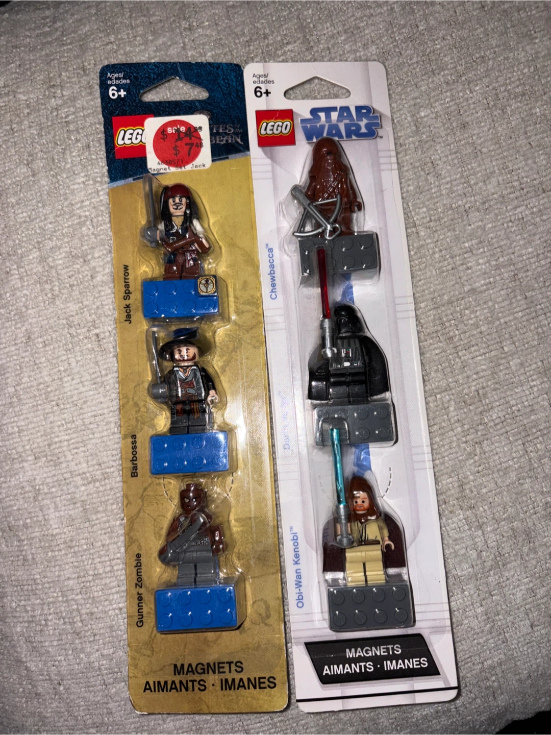 LEGO Pirates of the Caribbean and Star Wars Magnet Sets