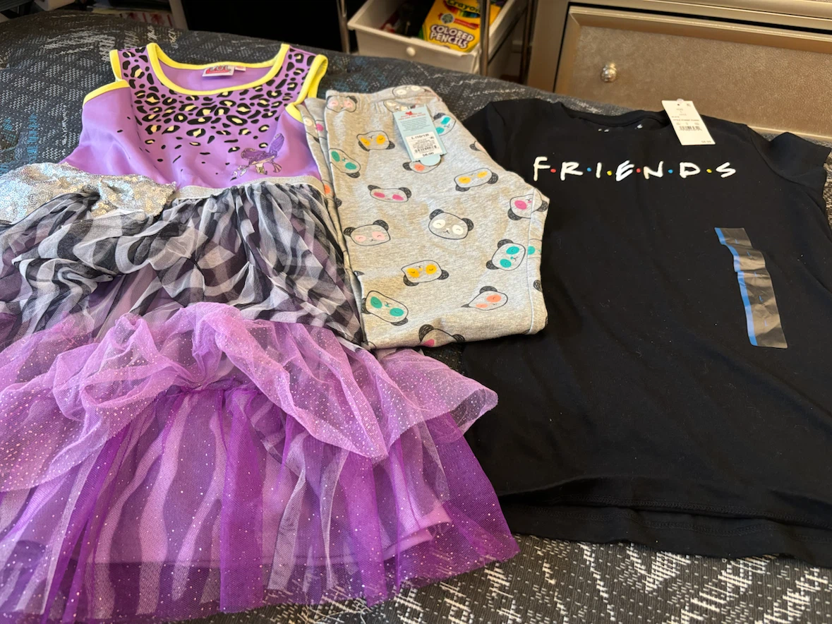 Girls Clothing Set: LOL Surprise Dress, Panda Leggings, T-Shirt