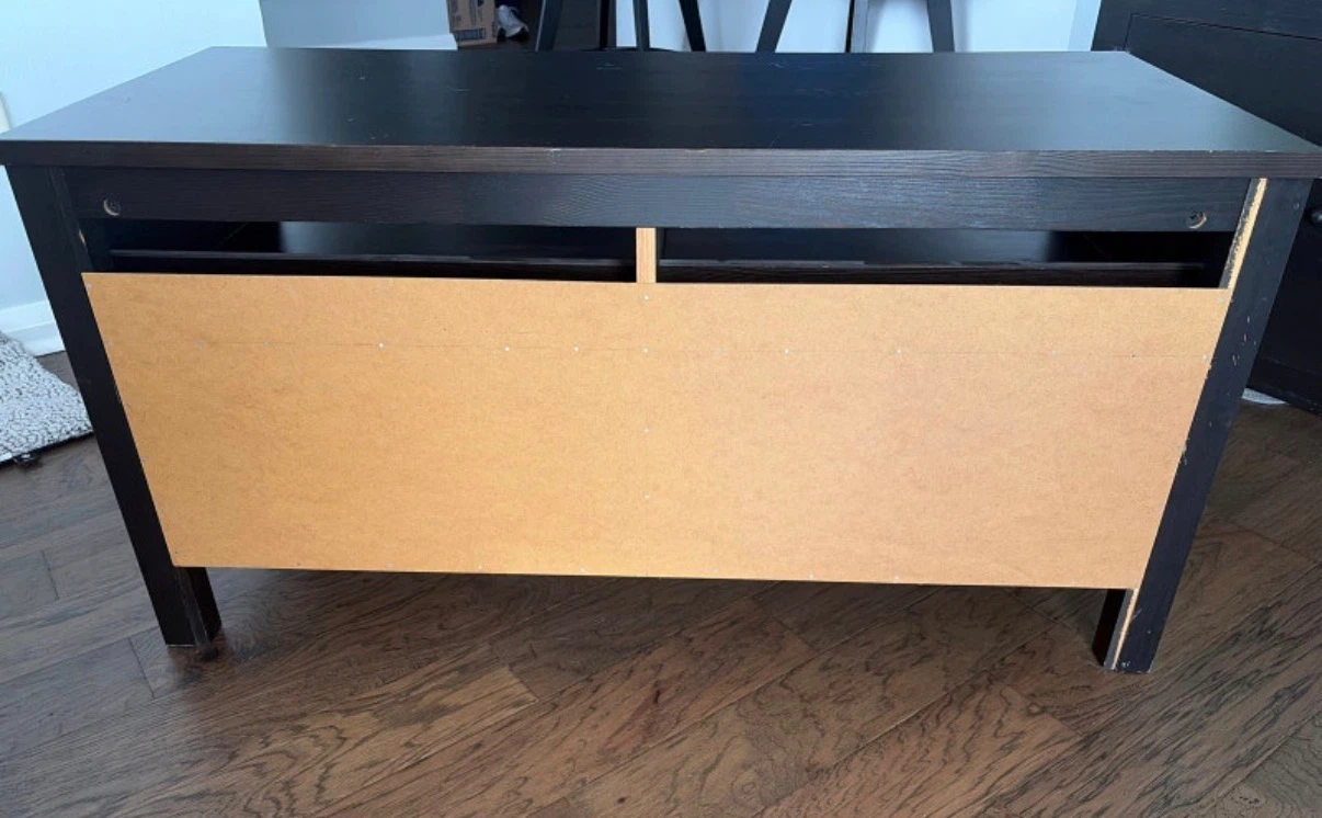 IKEA Black/Brown TV stand with Two Drawers - photo 5