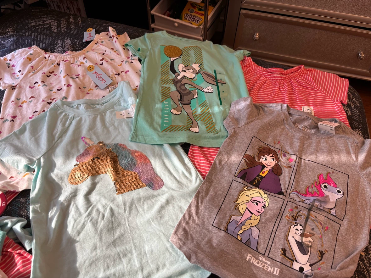Girls Assorted T-Shirts Size Medium 7-8 - photo 2