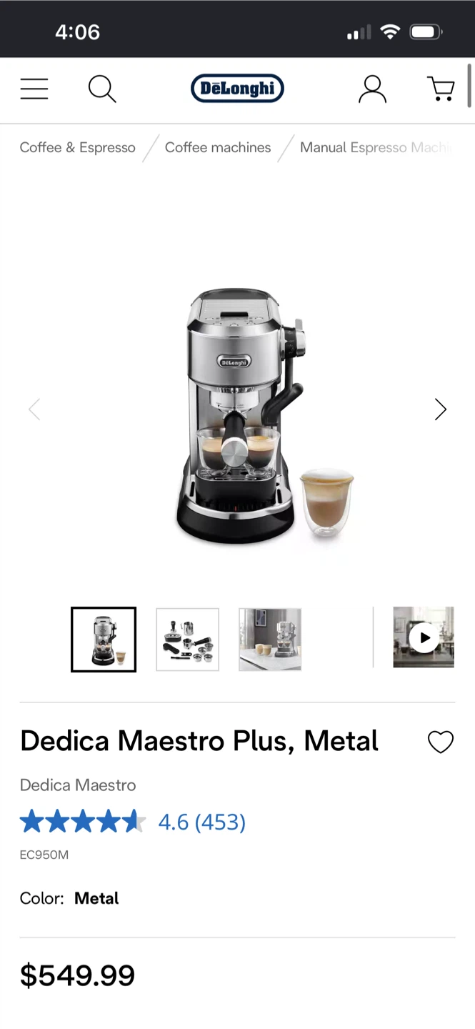 De’longhi Dedica Maestro Plus Espresso Machine - photo 4