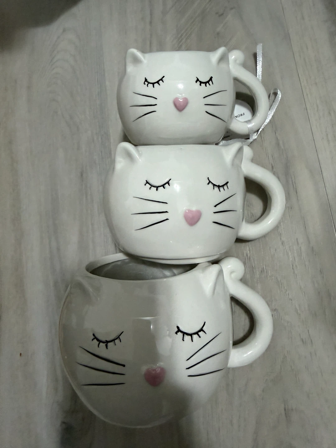 3 Piece Cat Stacking Mug Set - photo 2