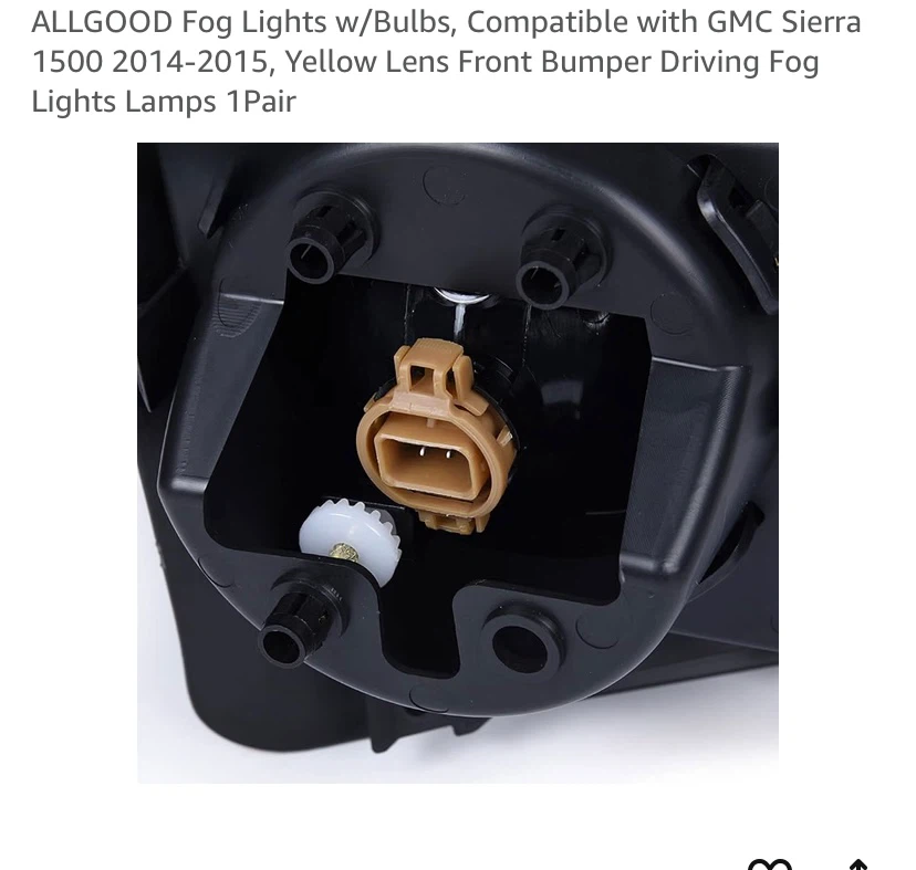 ALLGOOD Yellow Fog Lights for GMC Sierra 1500 - photo 2