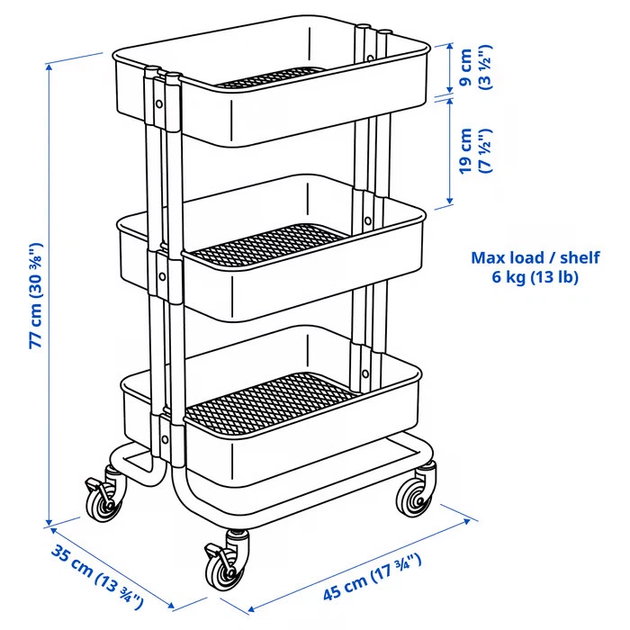 IKEA RÅSKOG Utility Cart - White - photo 3