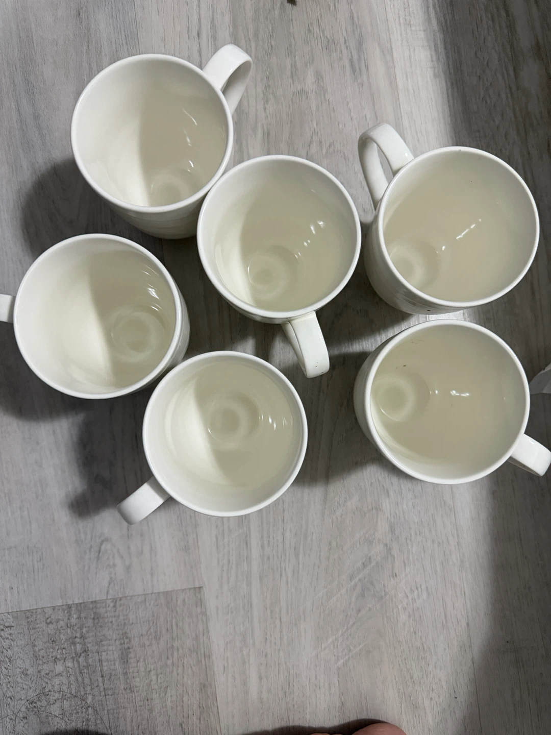 Set of 6 White Ceramic Mugs - photo 3