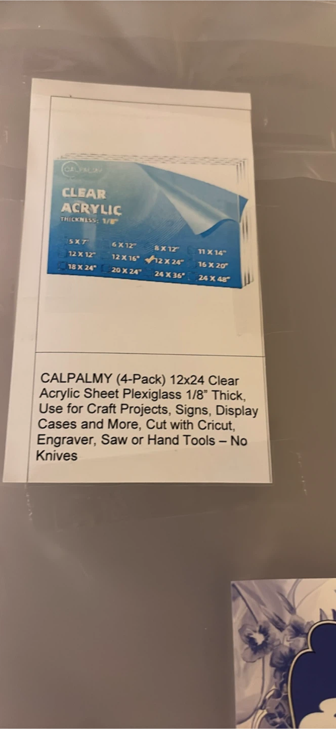 Calpalmy 4-Pack 12x24 Clear Acrylic Sheets