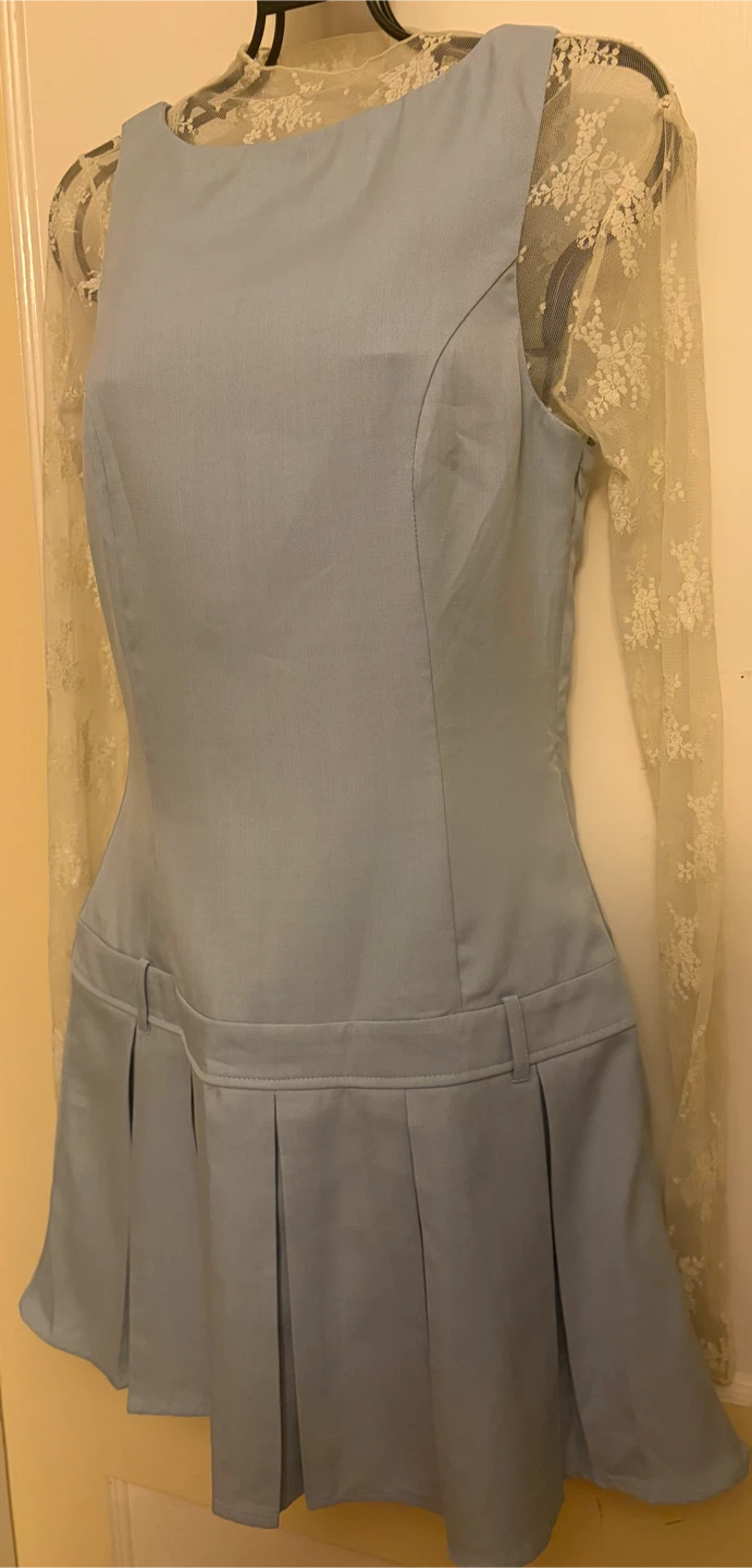 Altar'd State Light Blue Pleated Dress Size S - photo 2