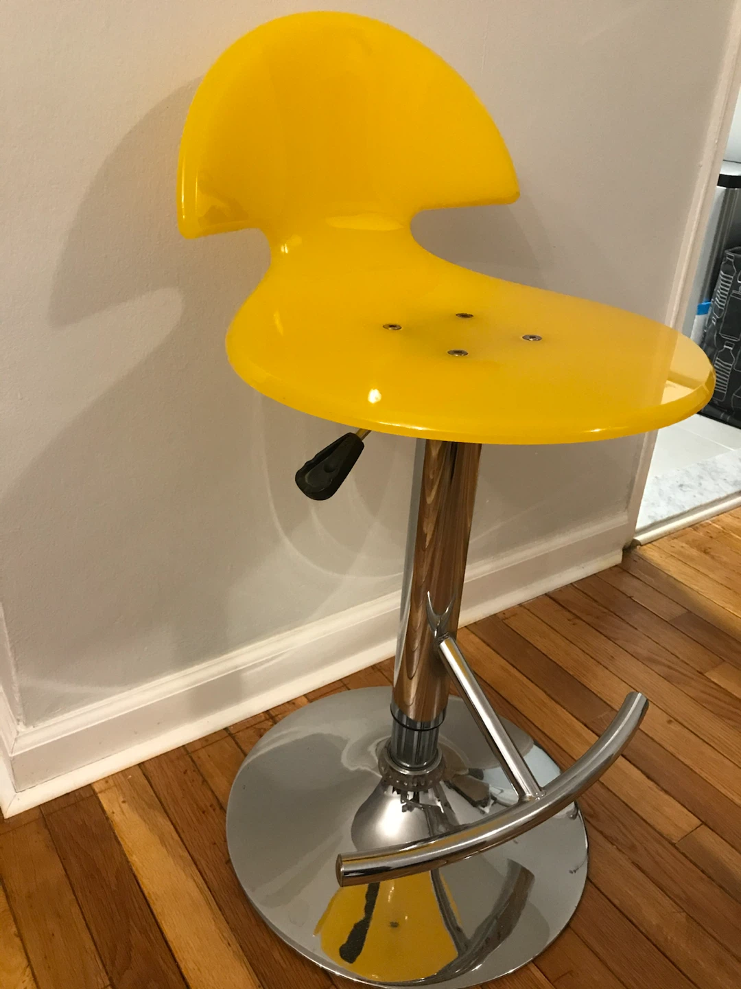 Bright Yellow Modern Swivel Bar Stool - photo 2