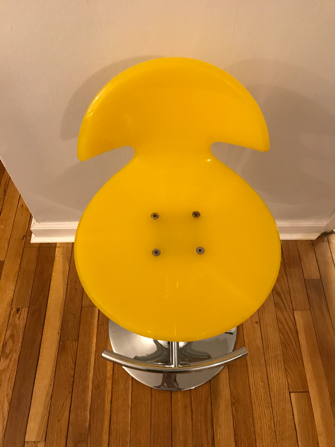 Bright Yellow Modern Swivel Bar Stool - photo 3