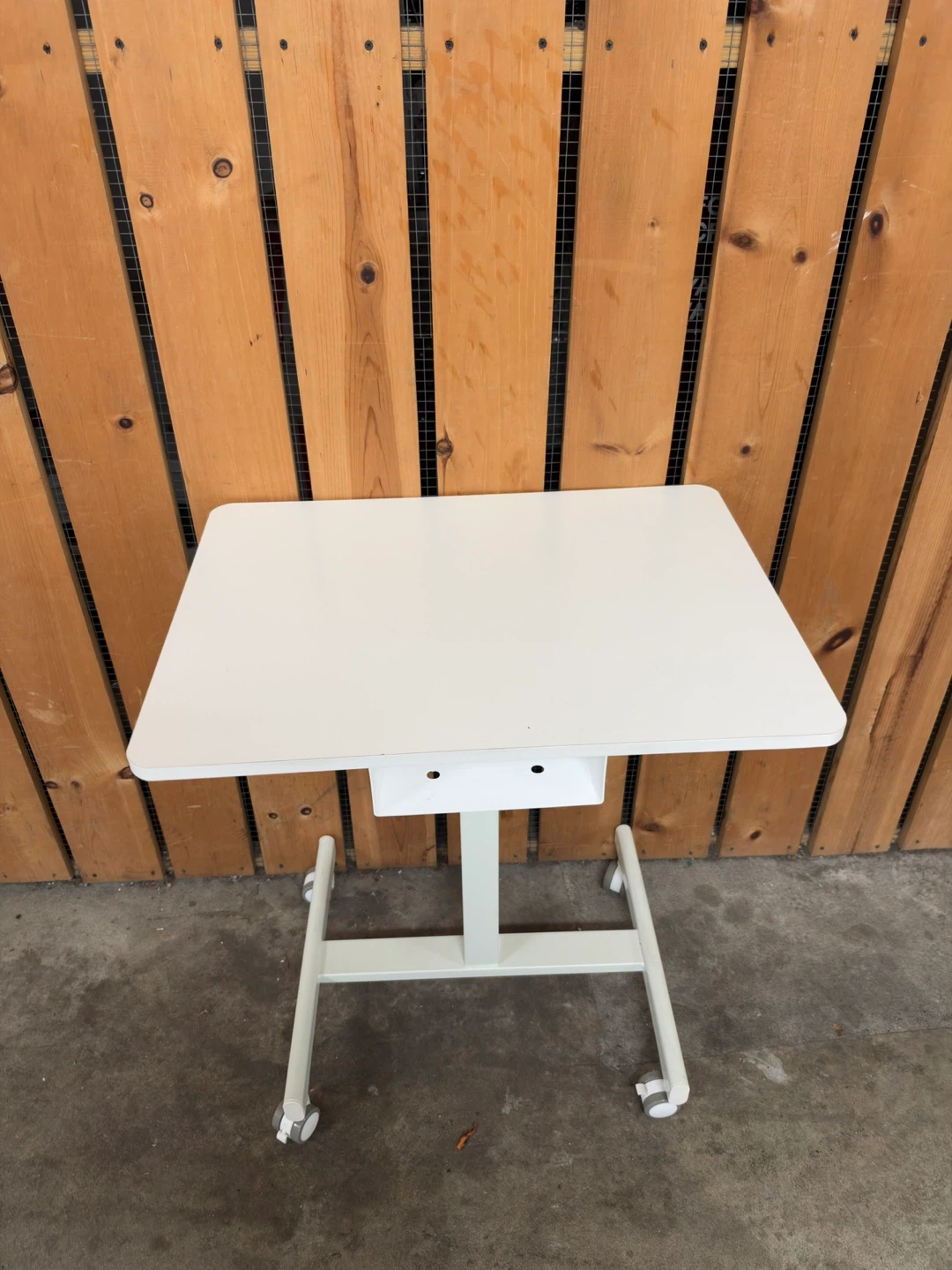 Mobile White Adjustable Table - photo 2