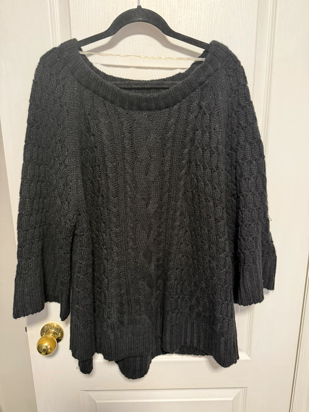 Faded Glory Black Cable Knit Sweater