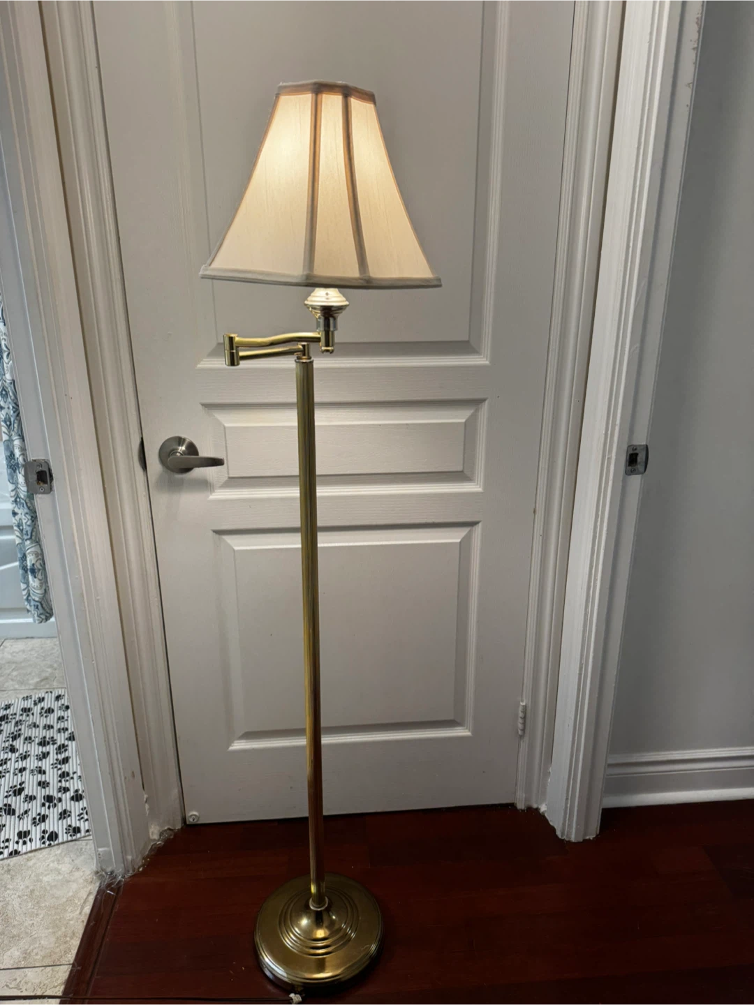 Brass Swing Arm Floor Lamp