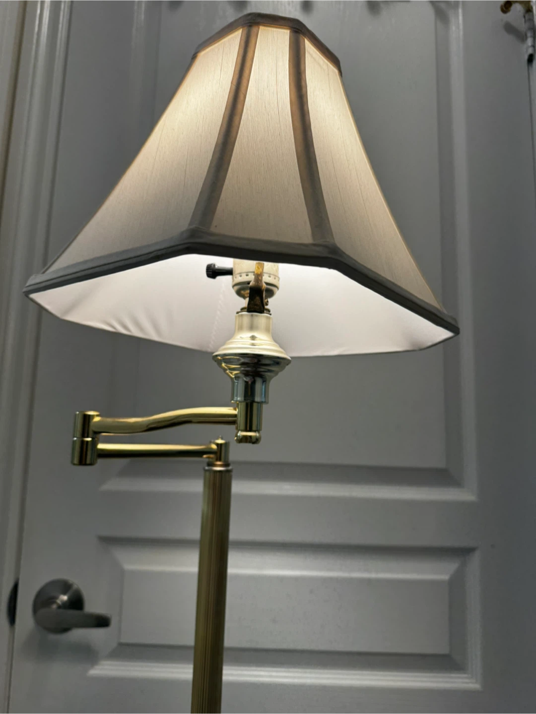 Brass Swing Arm Floor Lamp - photo 2