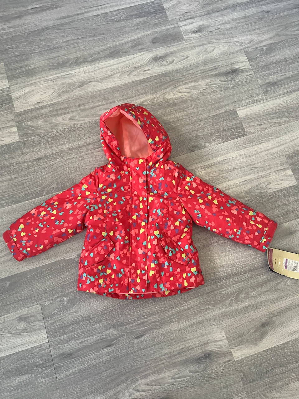New Cherokee 4-in-1 Heart Print Jacket - Size 2T