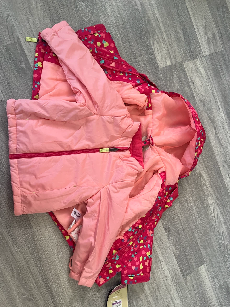 New Cherokee 4-in-1 Heart Print Jacket - Size 2T - photo 2