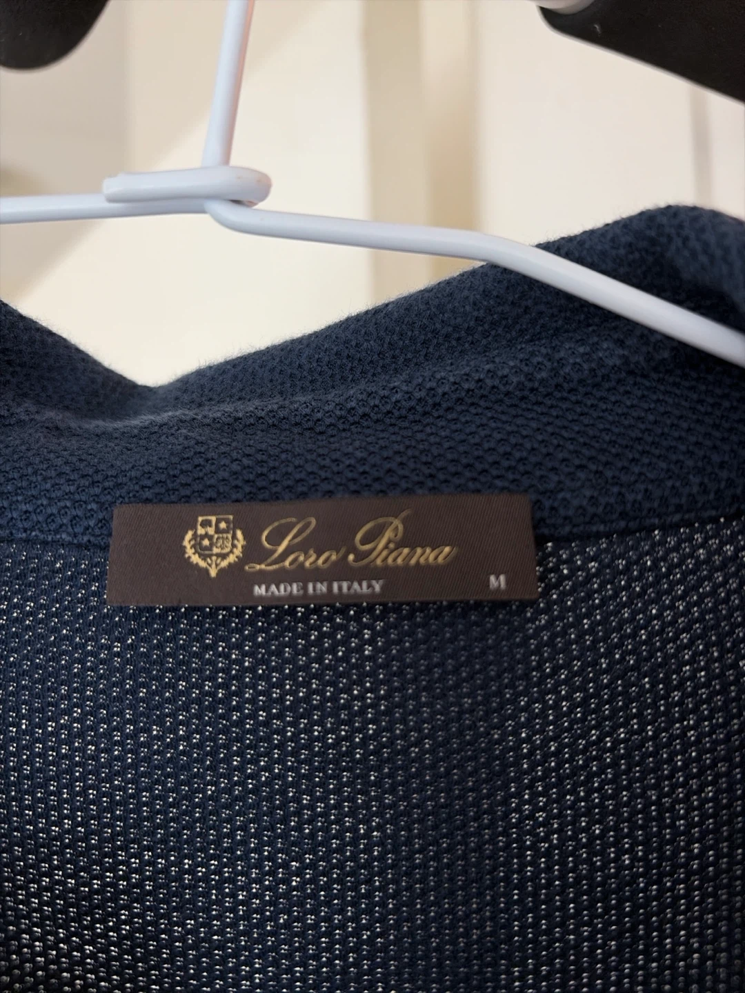 Loro Piana Navy Blue Long Sleeve Polo Shirt - photo 2