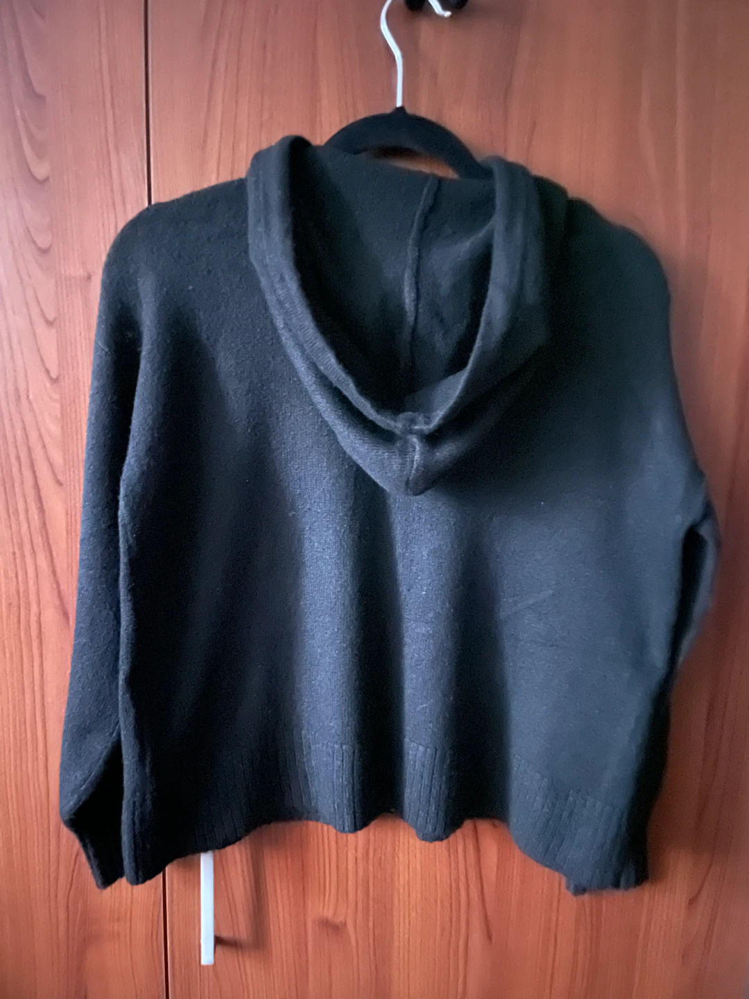 Black Knit Hoodie Size small - photo 2
