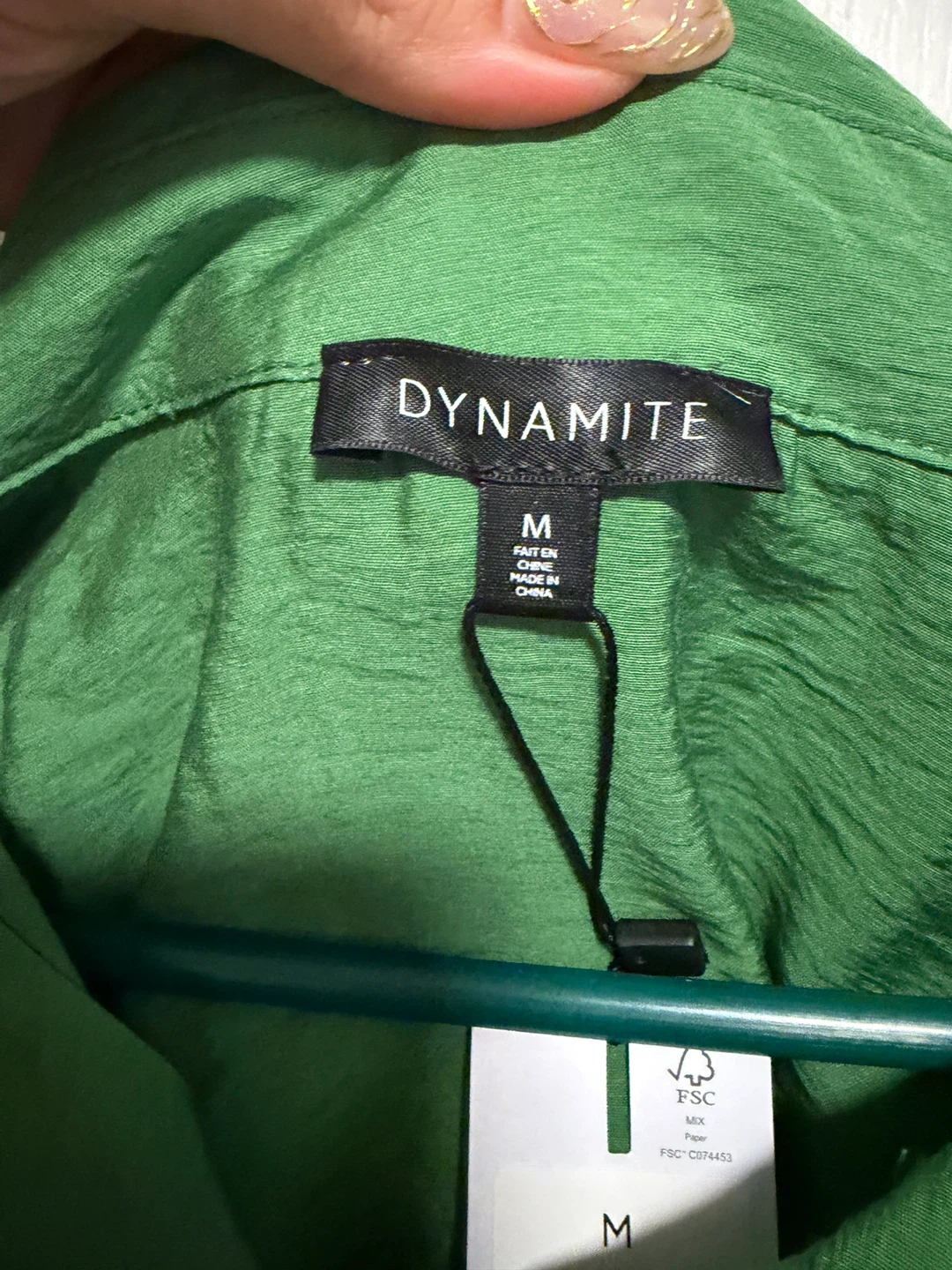 Dynamite Frida Oversized Airflow Shirt - Juniper Green - photo 2