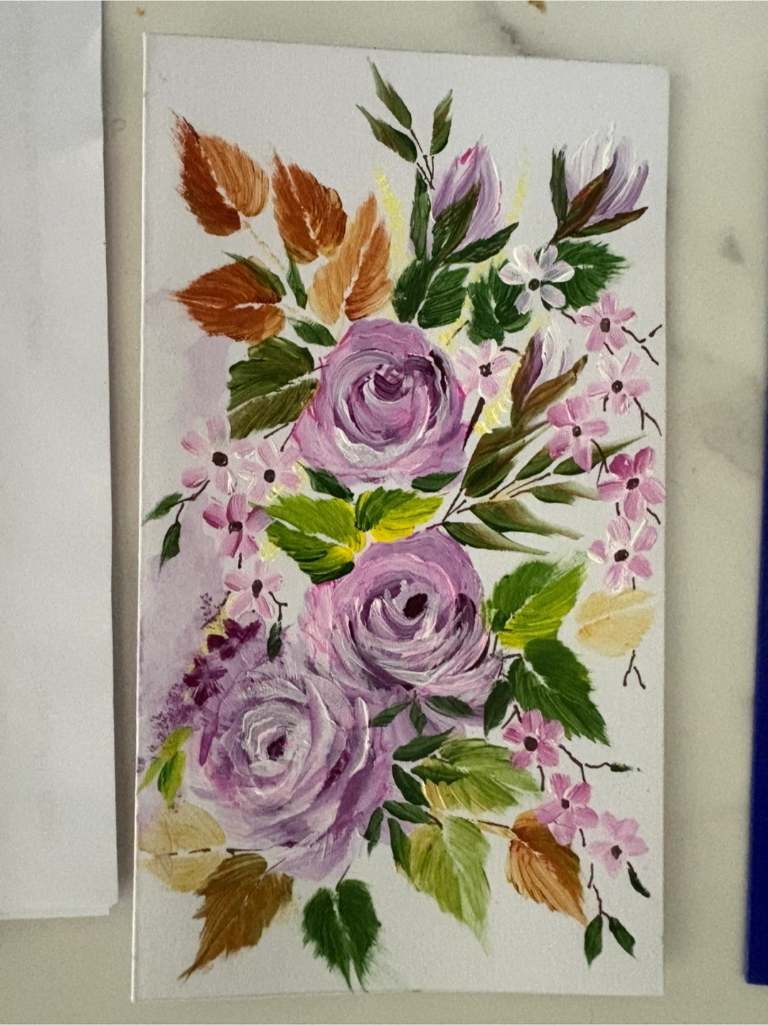 Hand-painted floral greeting cards - photo 2