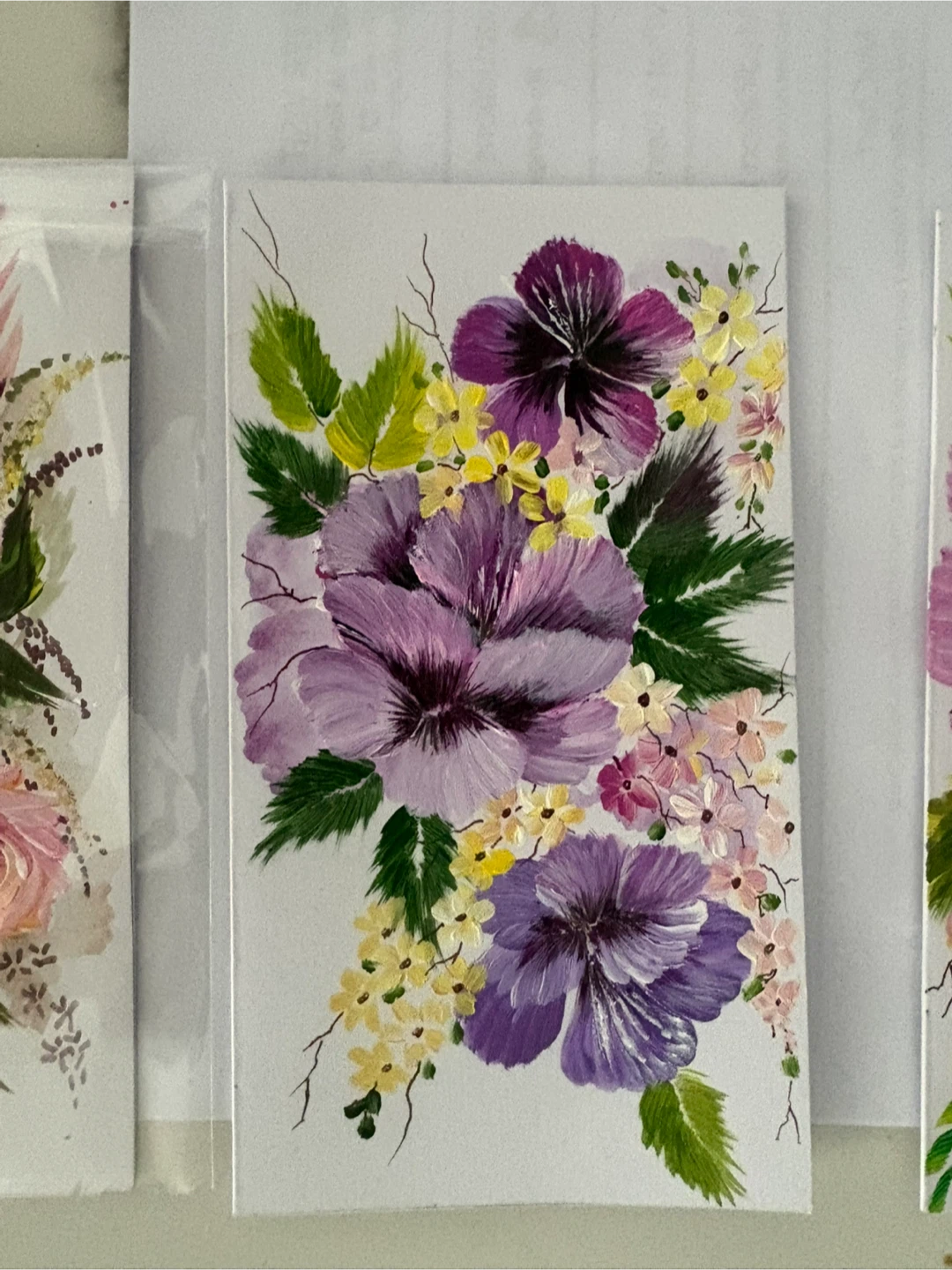 Hand-painted floral greeting cards - photo 4
