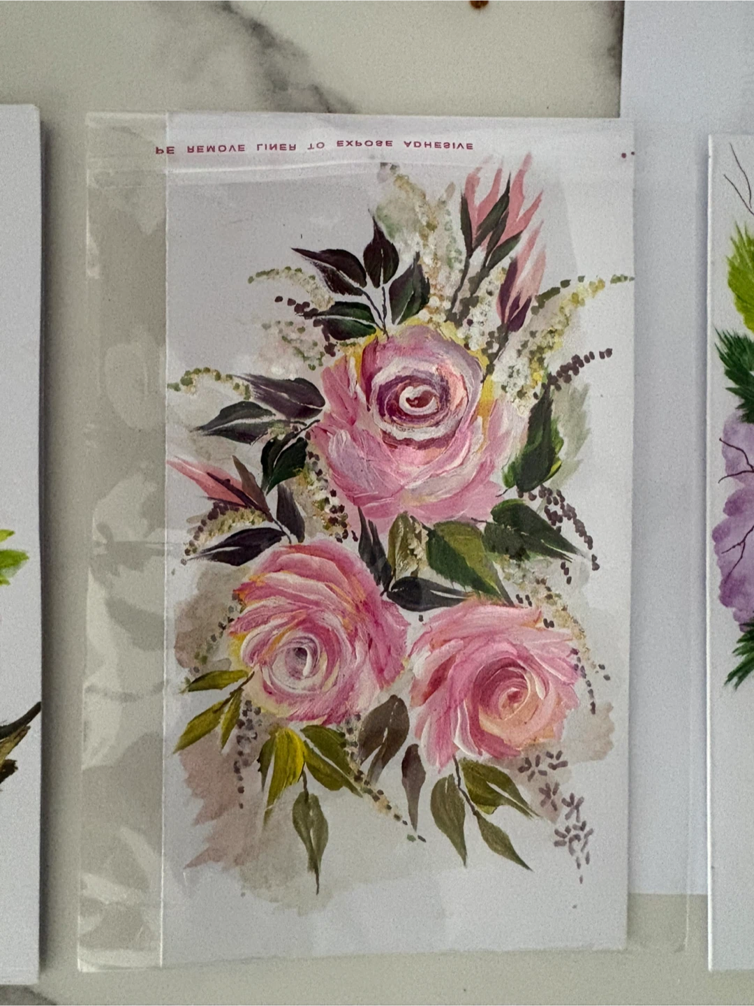 Hand-painted floral greeting cards - photo 5