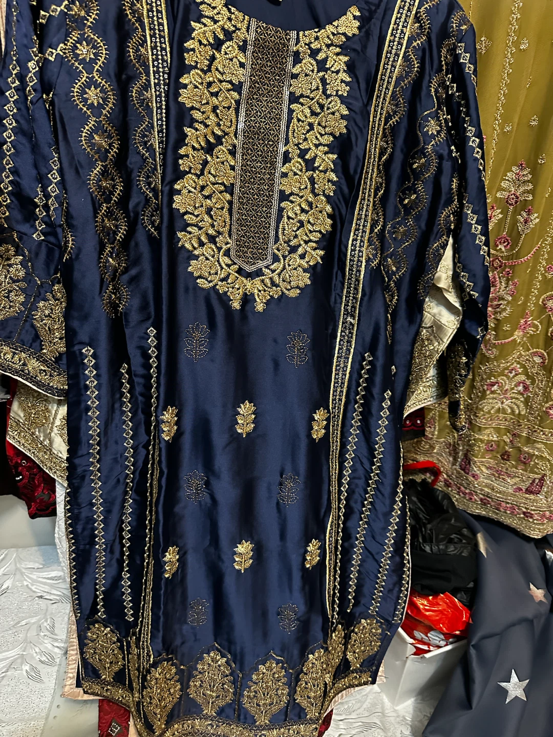 Embroidered Silk Kurta