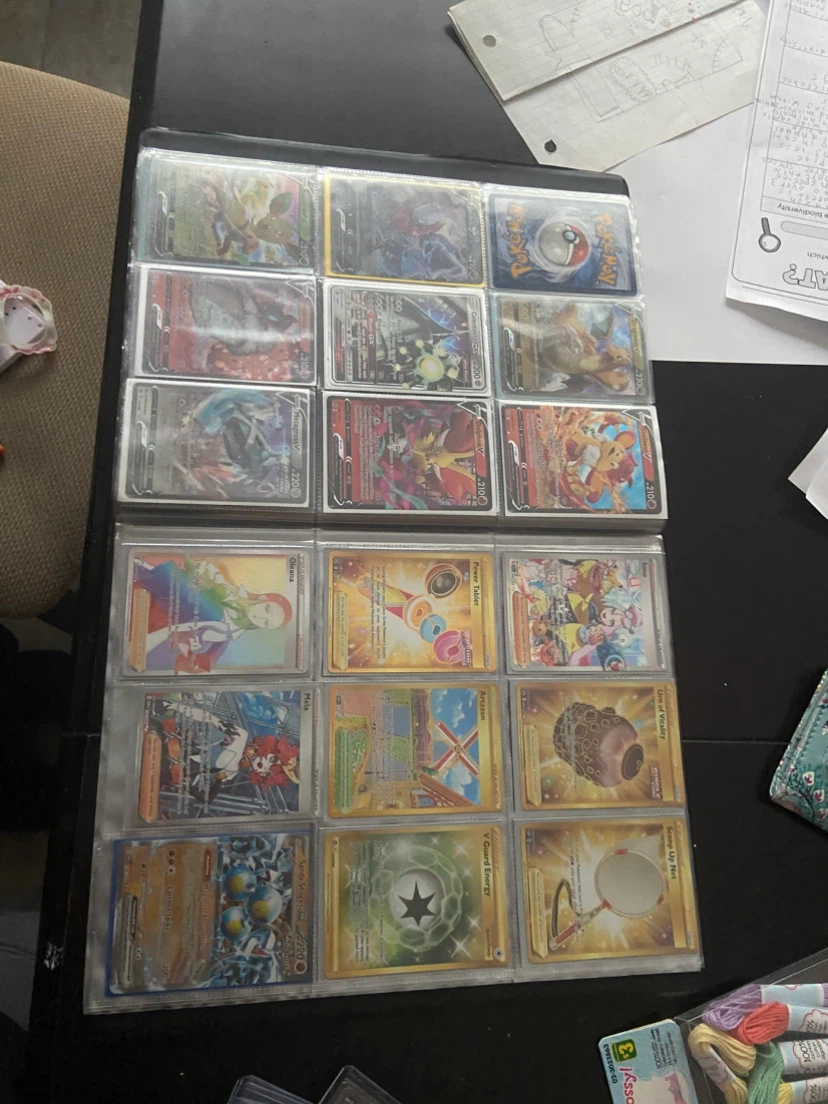 Assorted Pokemon Trading Card Collection with Binder - photo 2