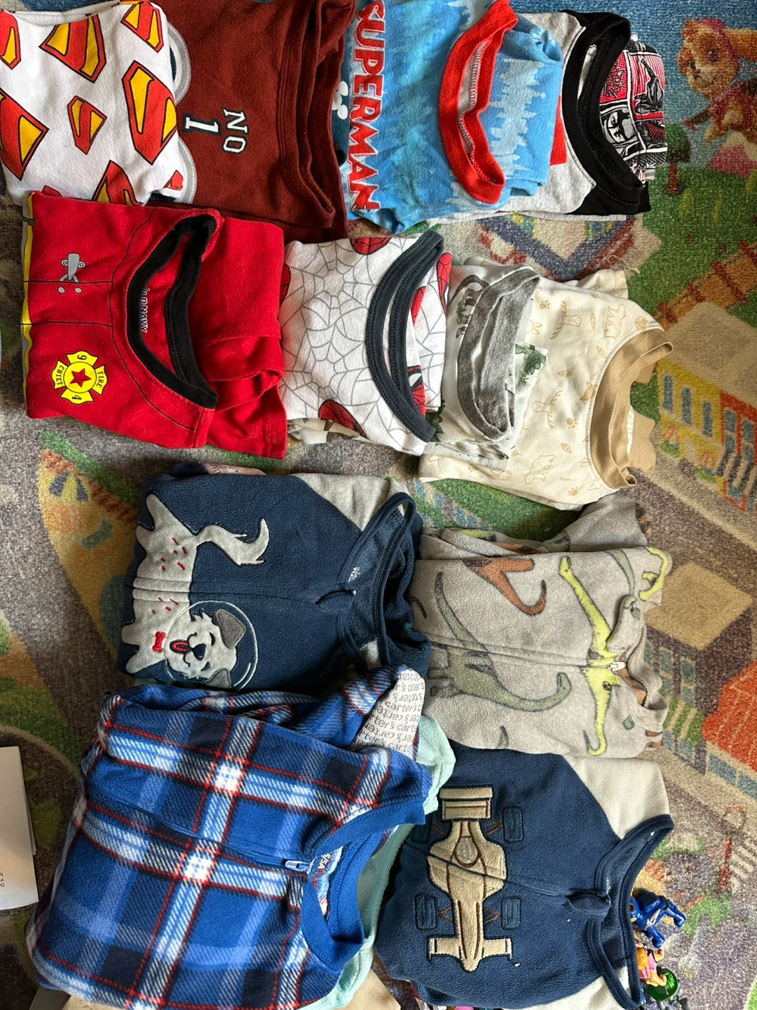 Lot of 10 Boys Pajama Sleepers