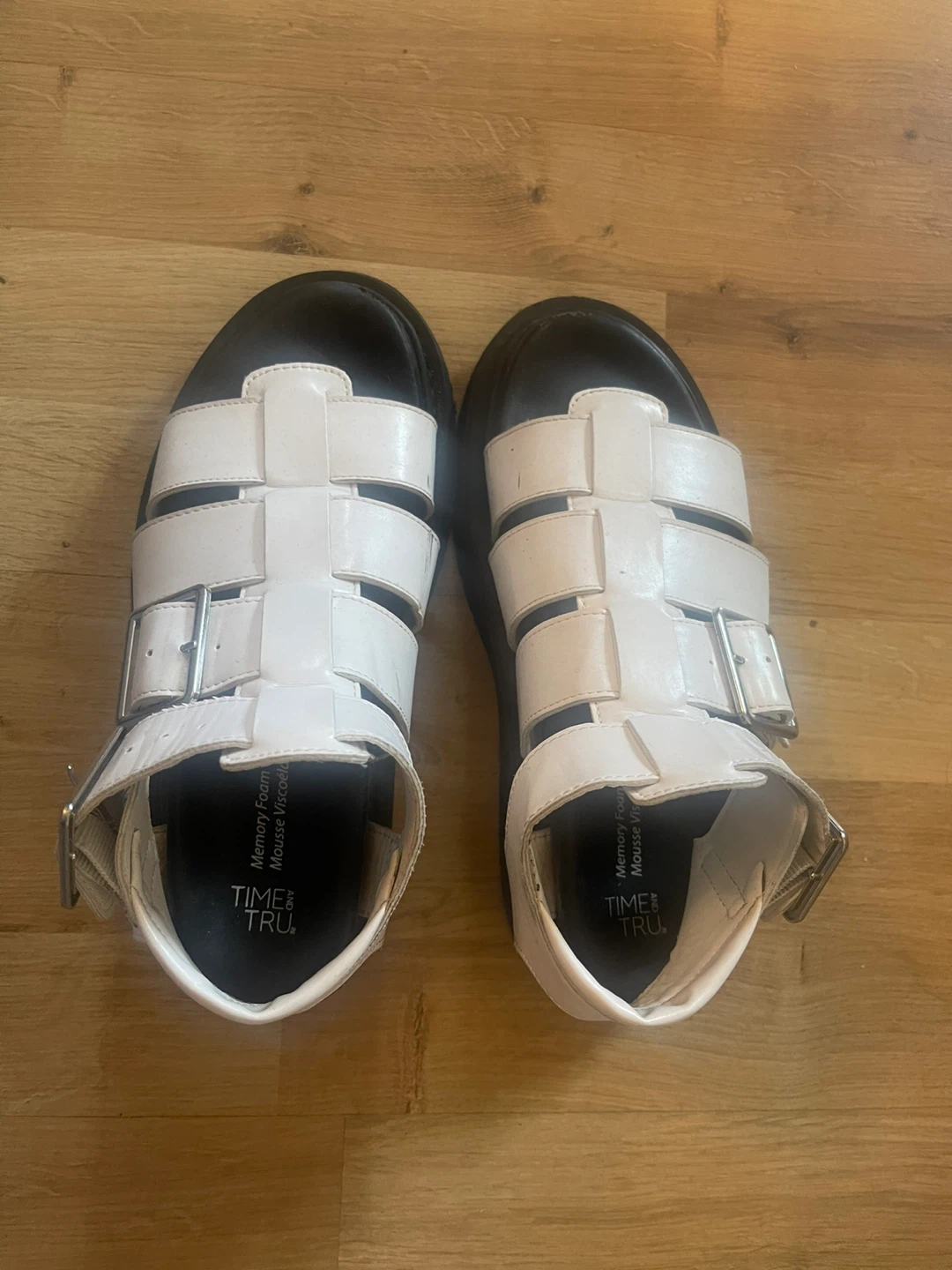 Time and Tru White Sandals Size 6