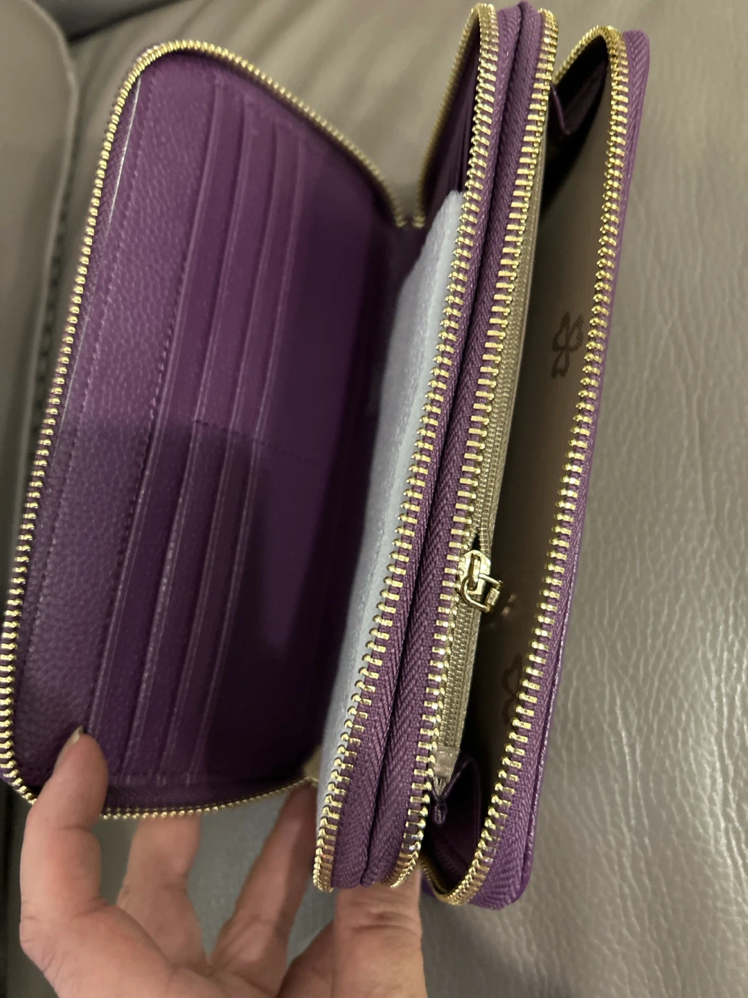 Purple Poppy & Peonies Wallet