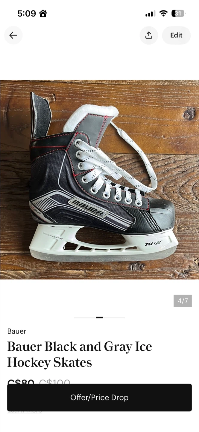 Bauer X300 Ice Hockey Skates - photo 4
