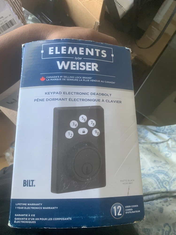 Elements by Weiser Keypad Electronic Deadbolt