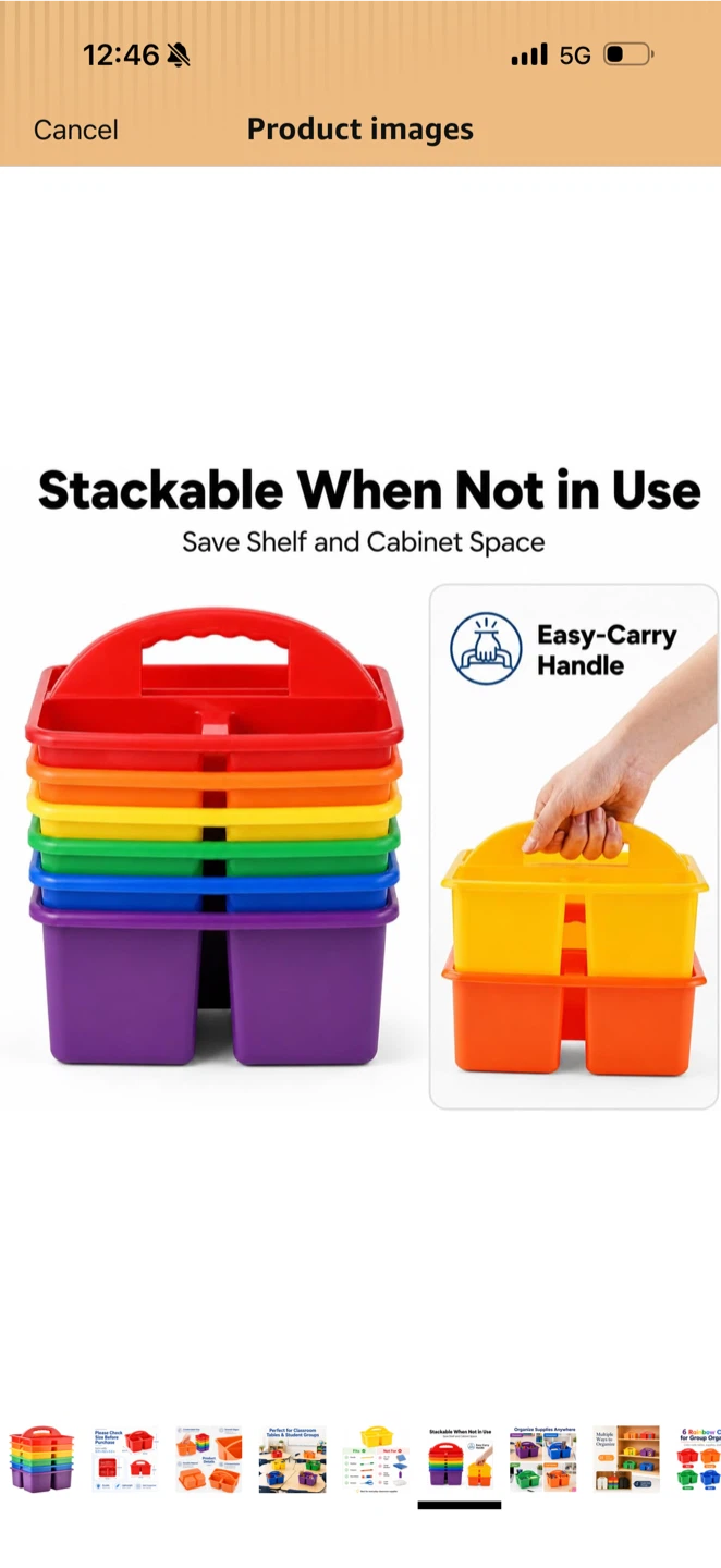 Set of 6 Rainbow Supply Caddies - photo 3