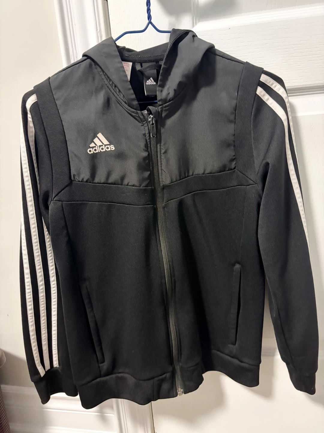 Adidas Black Track Jacket with Hood