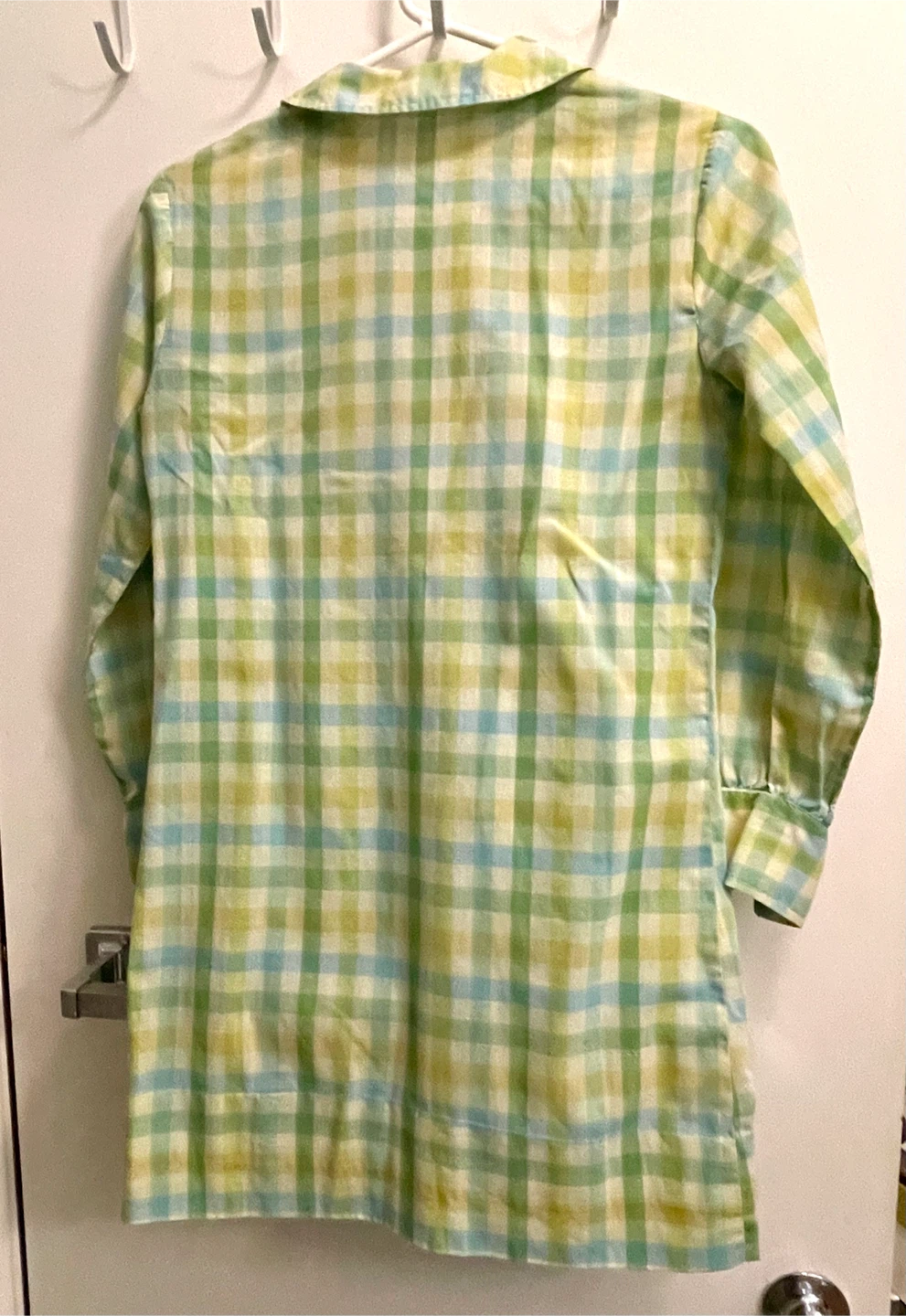 Vintage 1960s Plaid Collared Shirt Tunic - photo 2