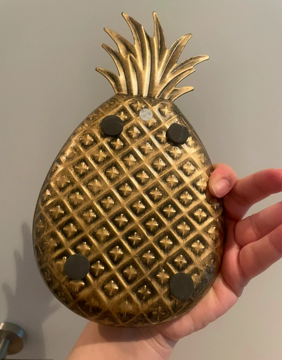 Brass pineapple decorative tray - photo 2