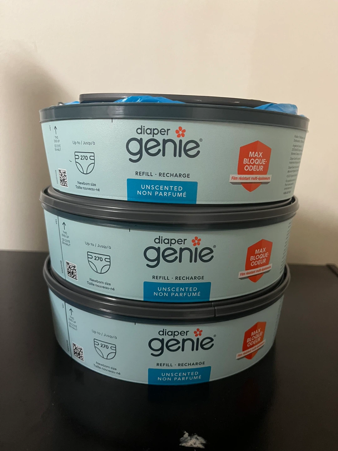 3 Diaper Genie Unscented Refills