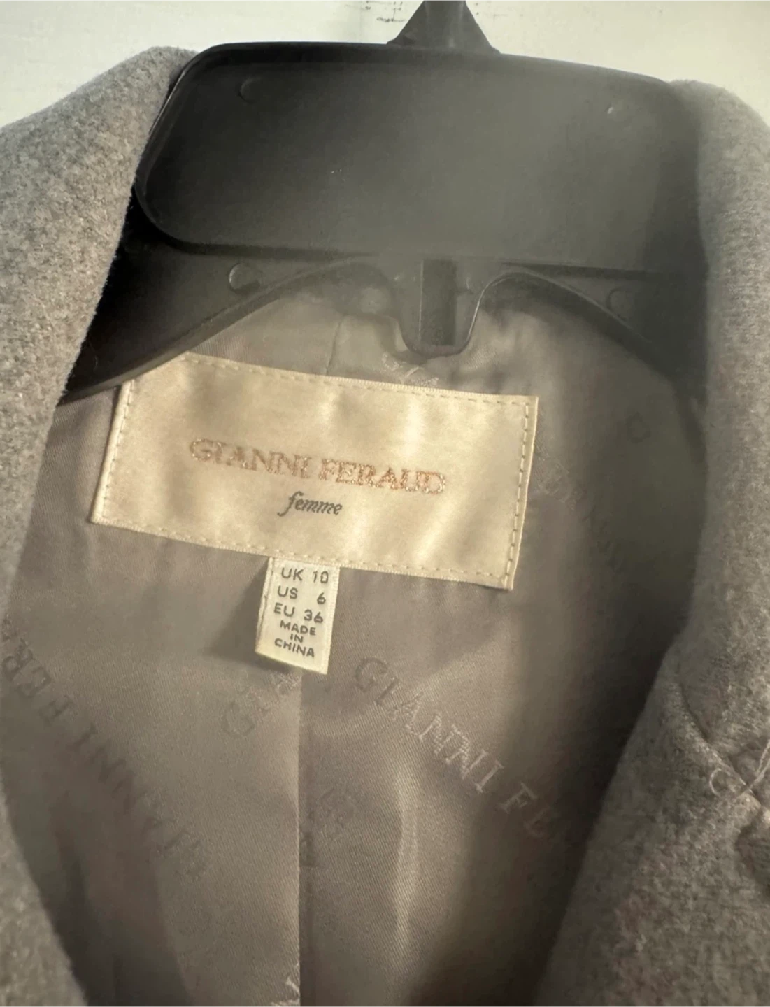 Gianni Feraud Grey Wool-Blend Coat - US 6 - photo 3