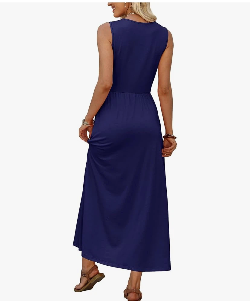 Navy blue sleeveless maxi dress Size Medium - photo 5